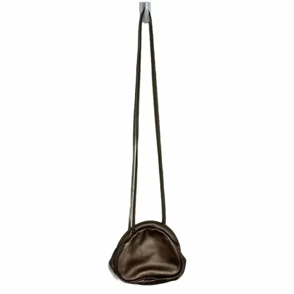 Basix New York small metallic ribbed tassel‎ bag